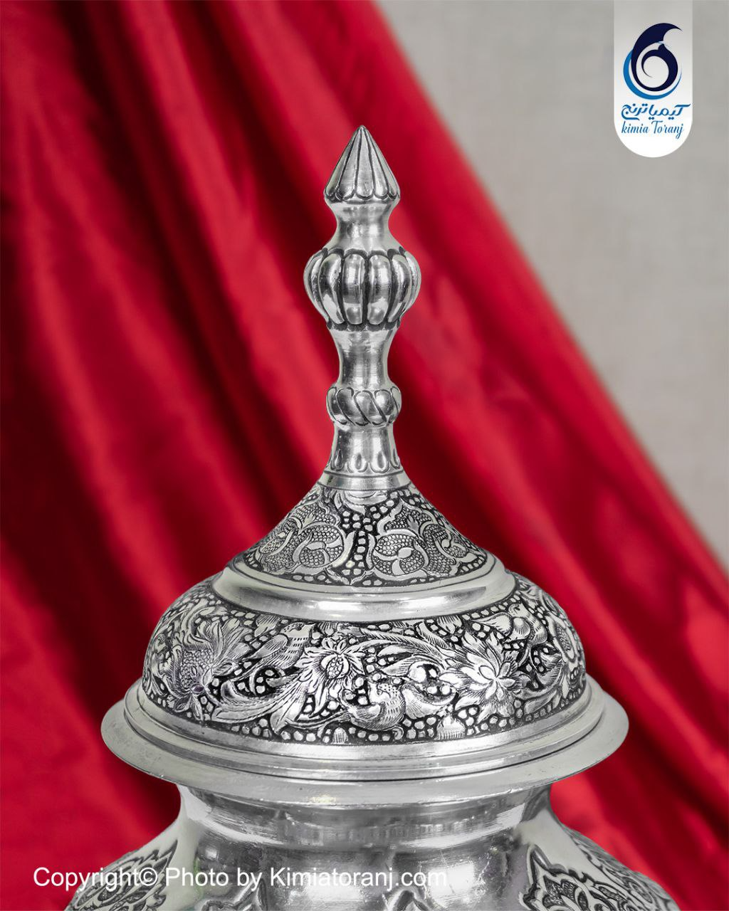 گز خوری قلم زنی تک پایه گل و مرغ و اسلیمی