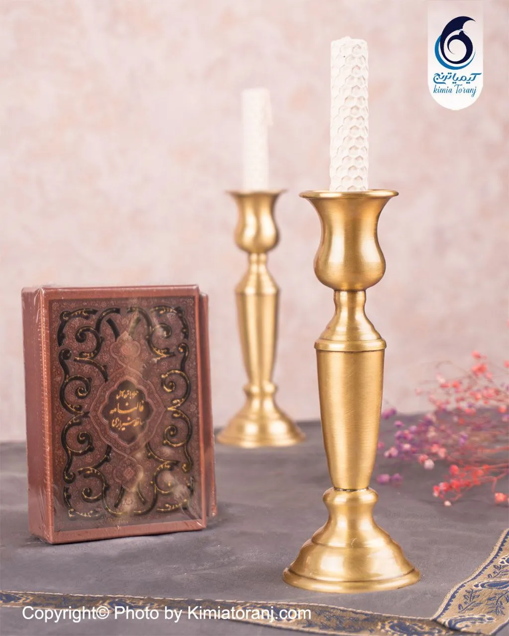 پک هدیه شیدایی شمعدان برنجی
