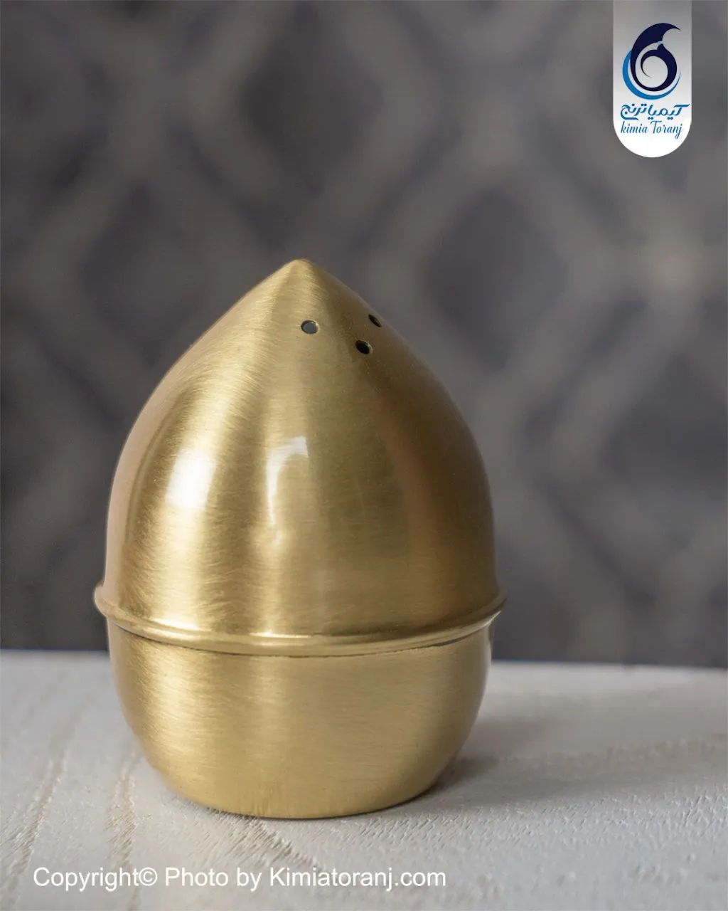 نمکدان تخم مرغی برنجی