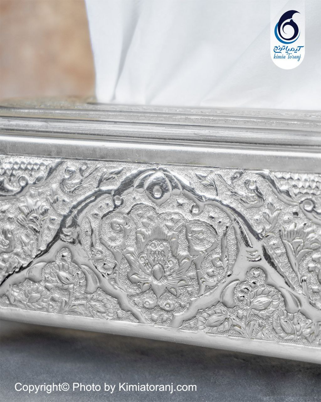 جا قاشق چنگالی شبه نقره قلم گل و مرغ