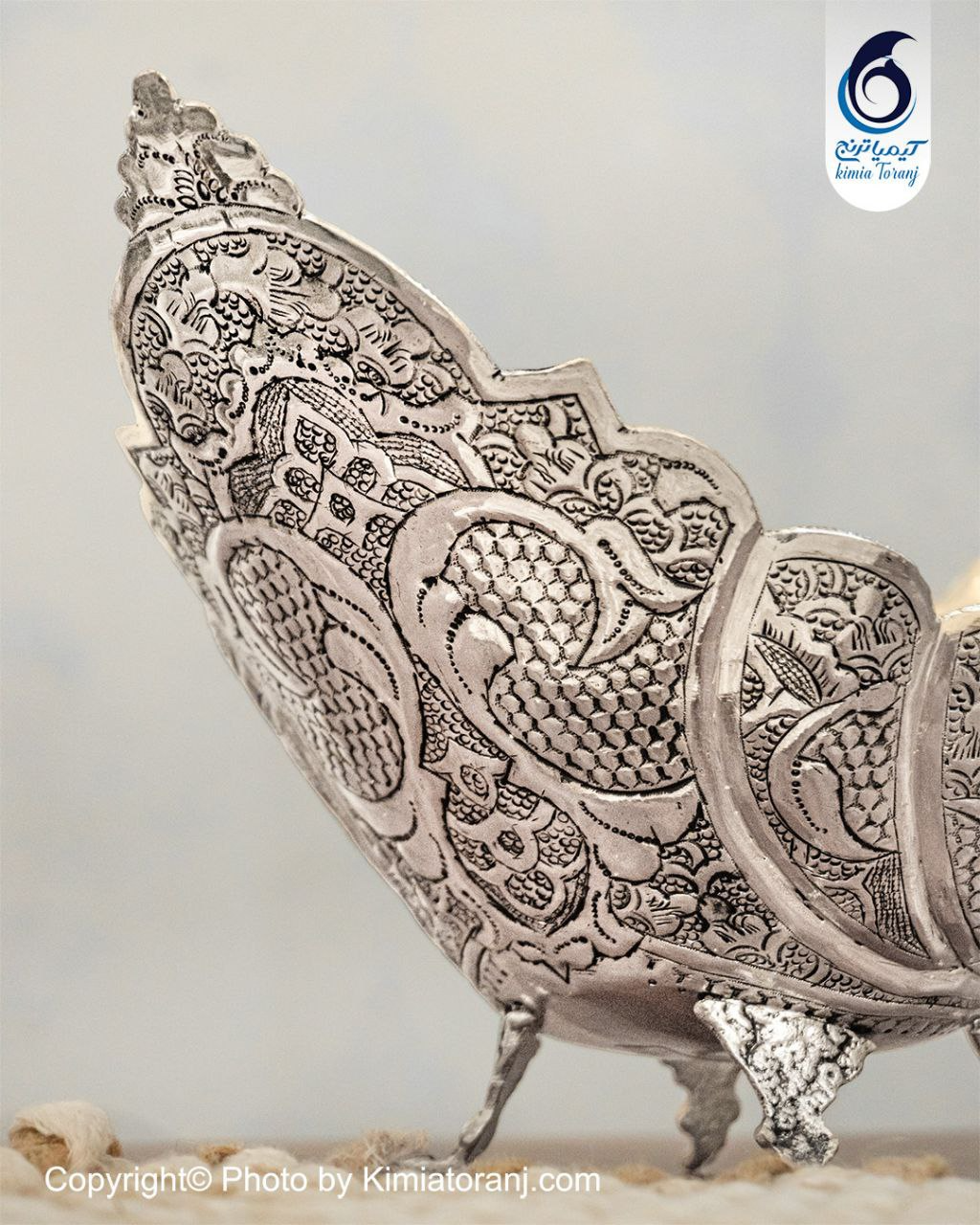 کشکول شبه نقره قلم اسلیمی