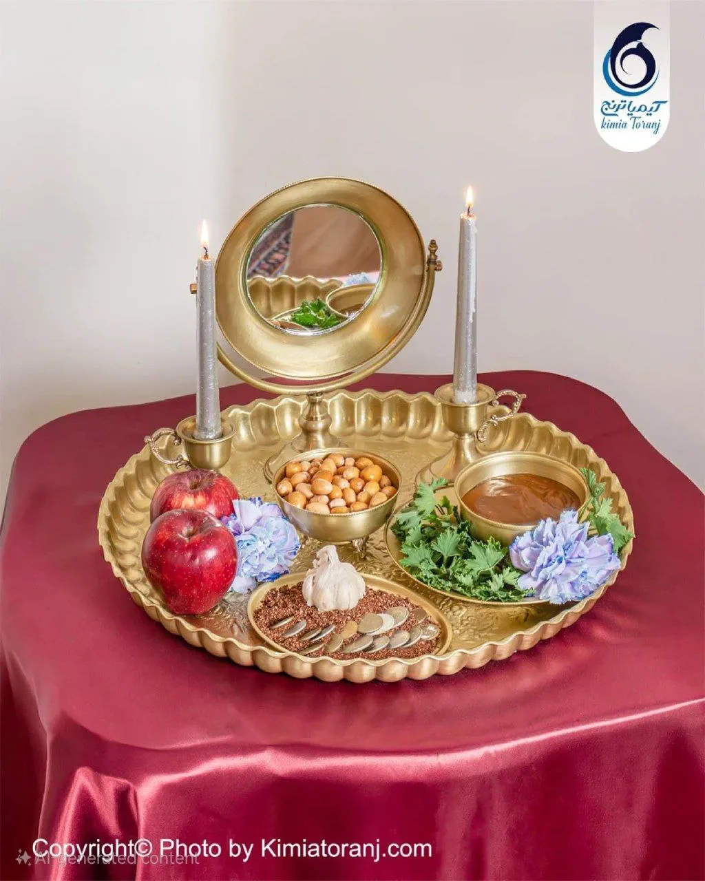 ست هفت سین ساده با مجمع برنجی ضخیم