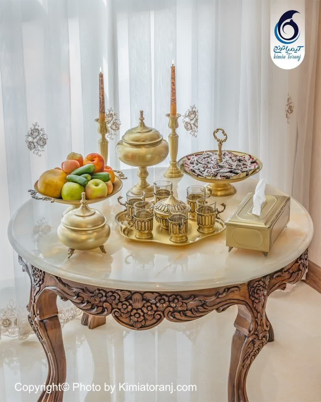 ست پذیرایی ساده برنجی