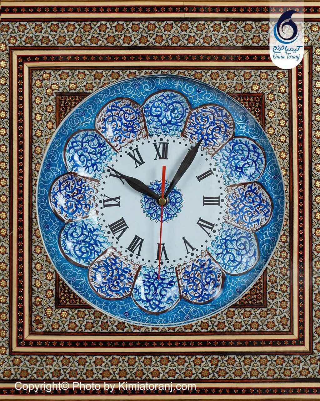 ساعت خاتم کاری چهارگوش با صفحه مینا