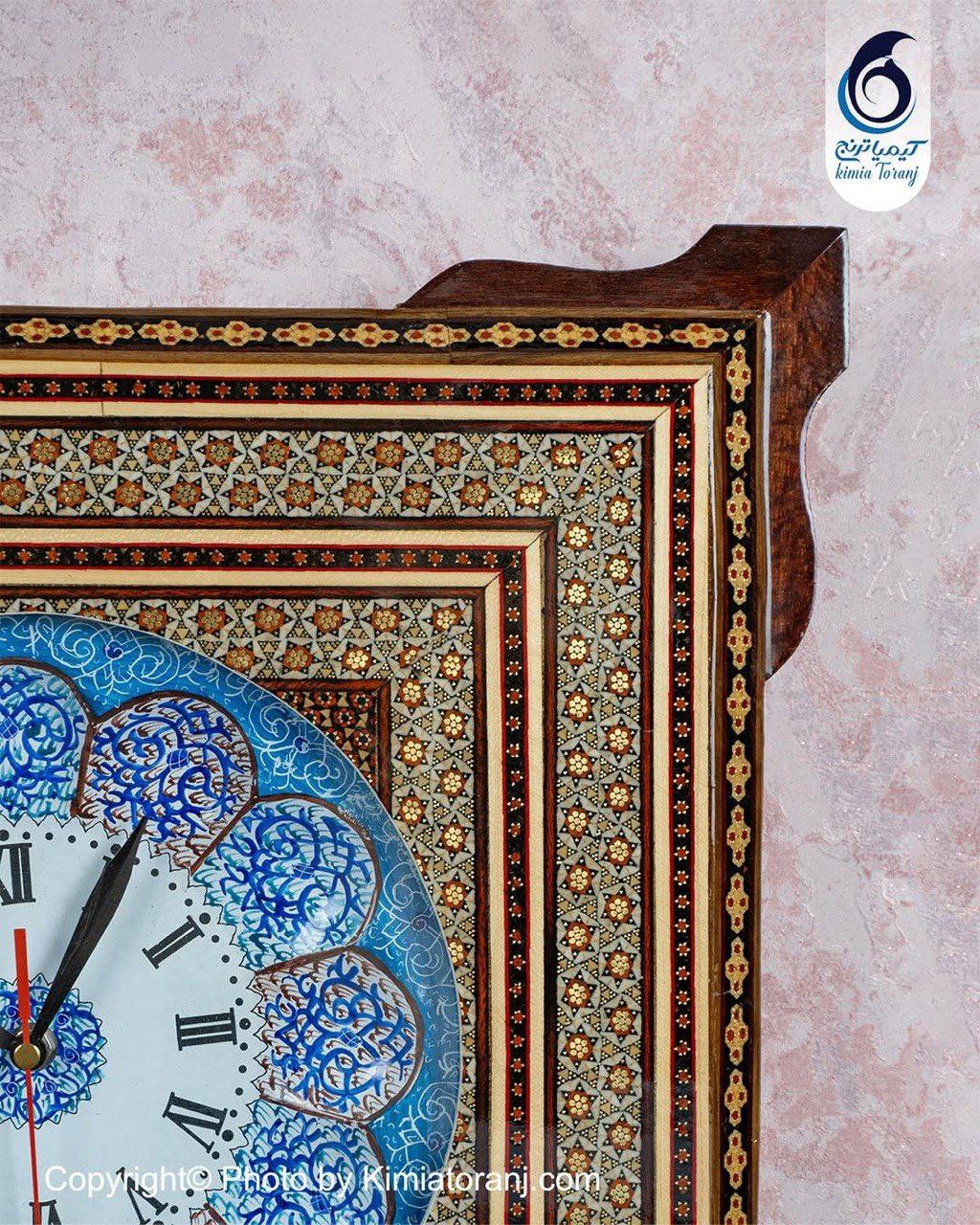 ساعت خاتم کاری چهارگوش با صفحه مینا