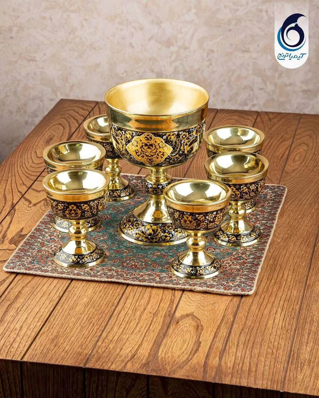 ست سنگاب زرینه ساده برنجی