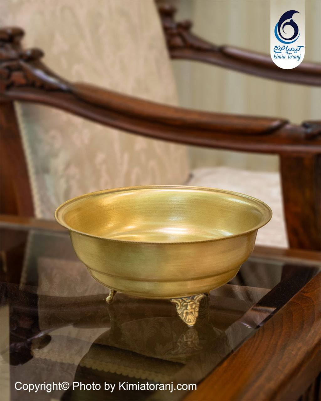 آجیل خوری ساده سه پایه برنجی