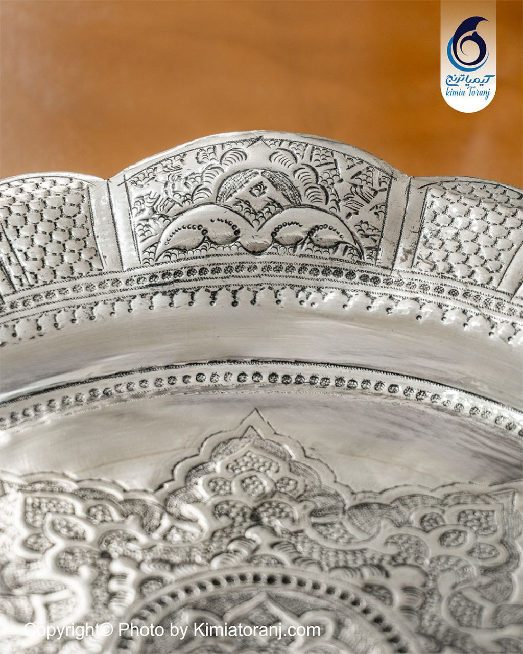 میوه خوری دالبری شبه نقره قلم اسلیمی