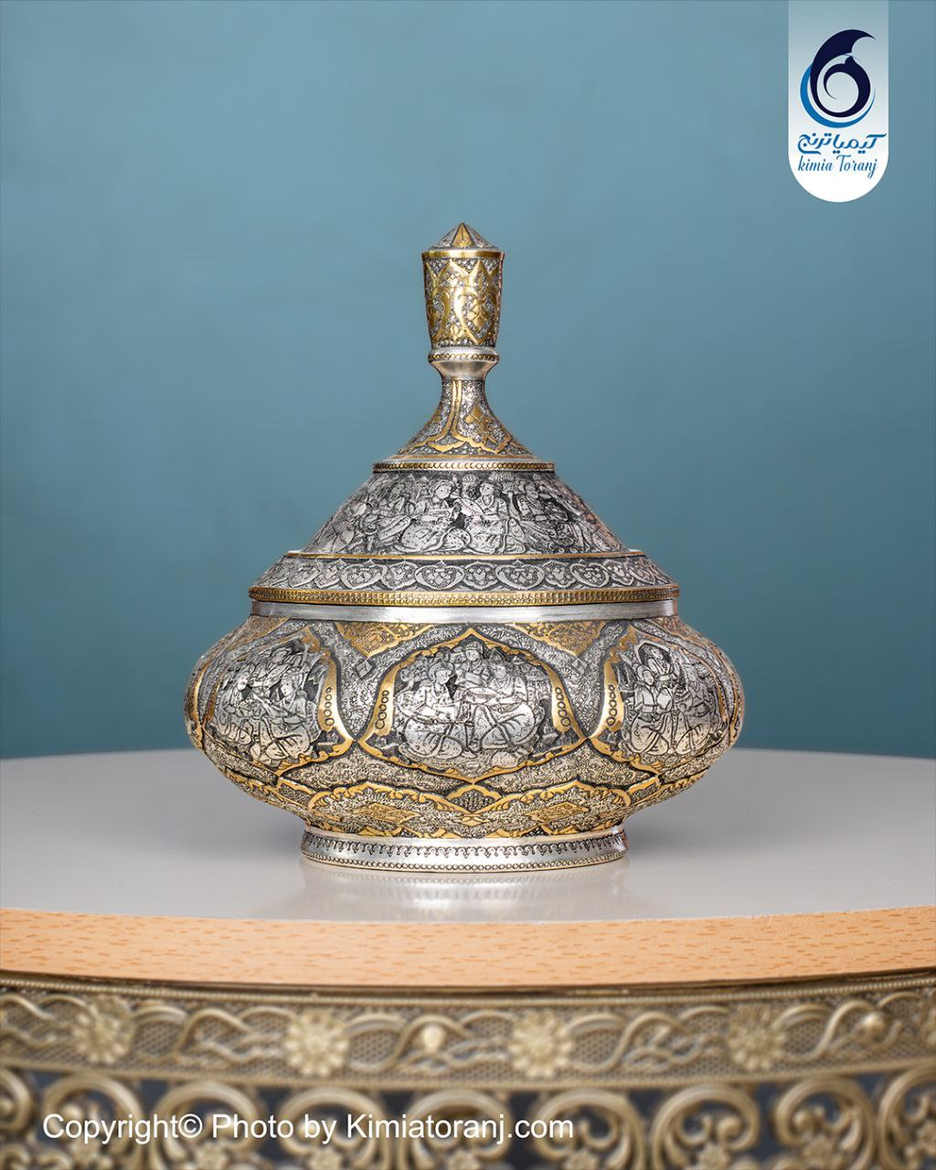 شکلات خوری قلم زنی اسلیمی و صورت