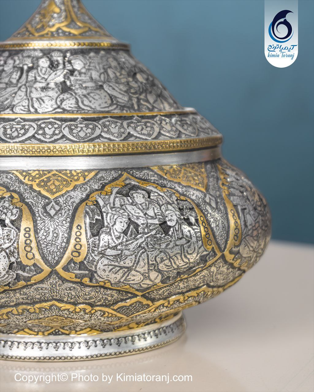 شکلات خوری قلم زنی اسلیمی و صورت