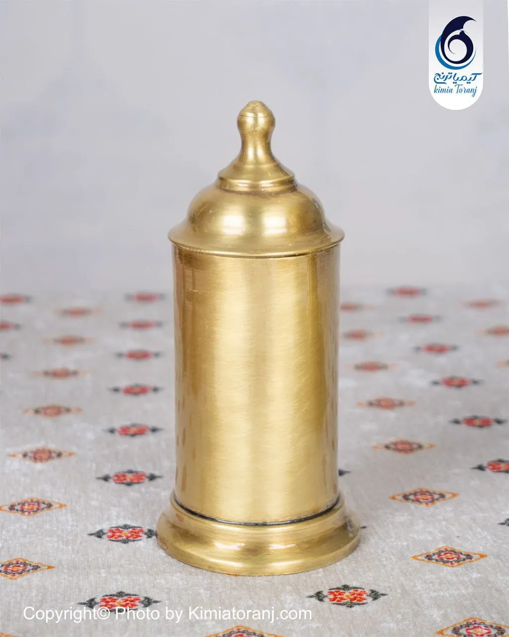 چایدان استوانه برنجی ضخیم