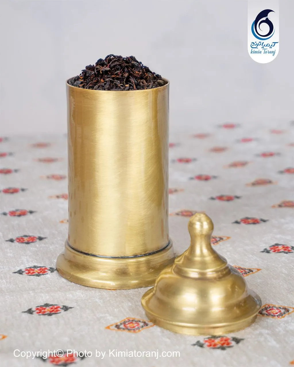 چایدان استوانه برنجی ضخیم