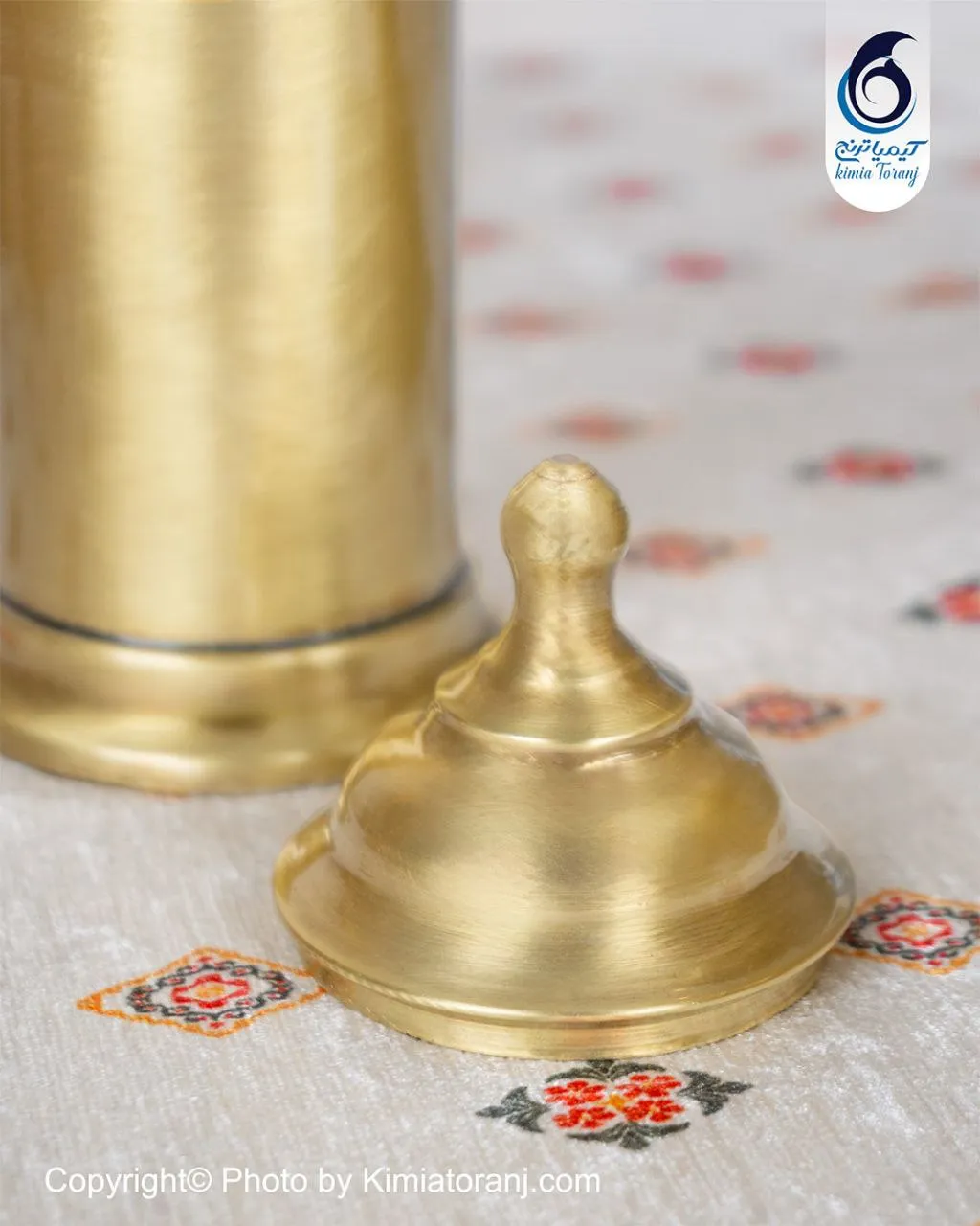چایدان استوانه برنجی ضخیم