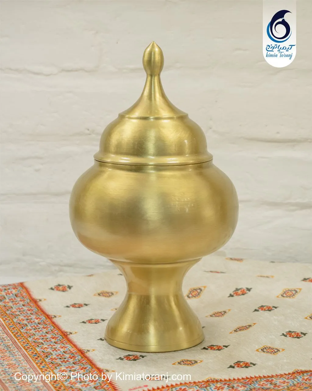 شکلات خوری تک‌پایه برنجی ضخیم