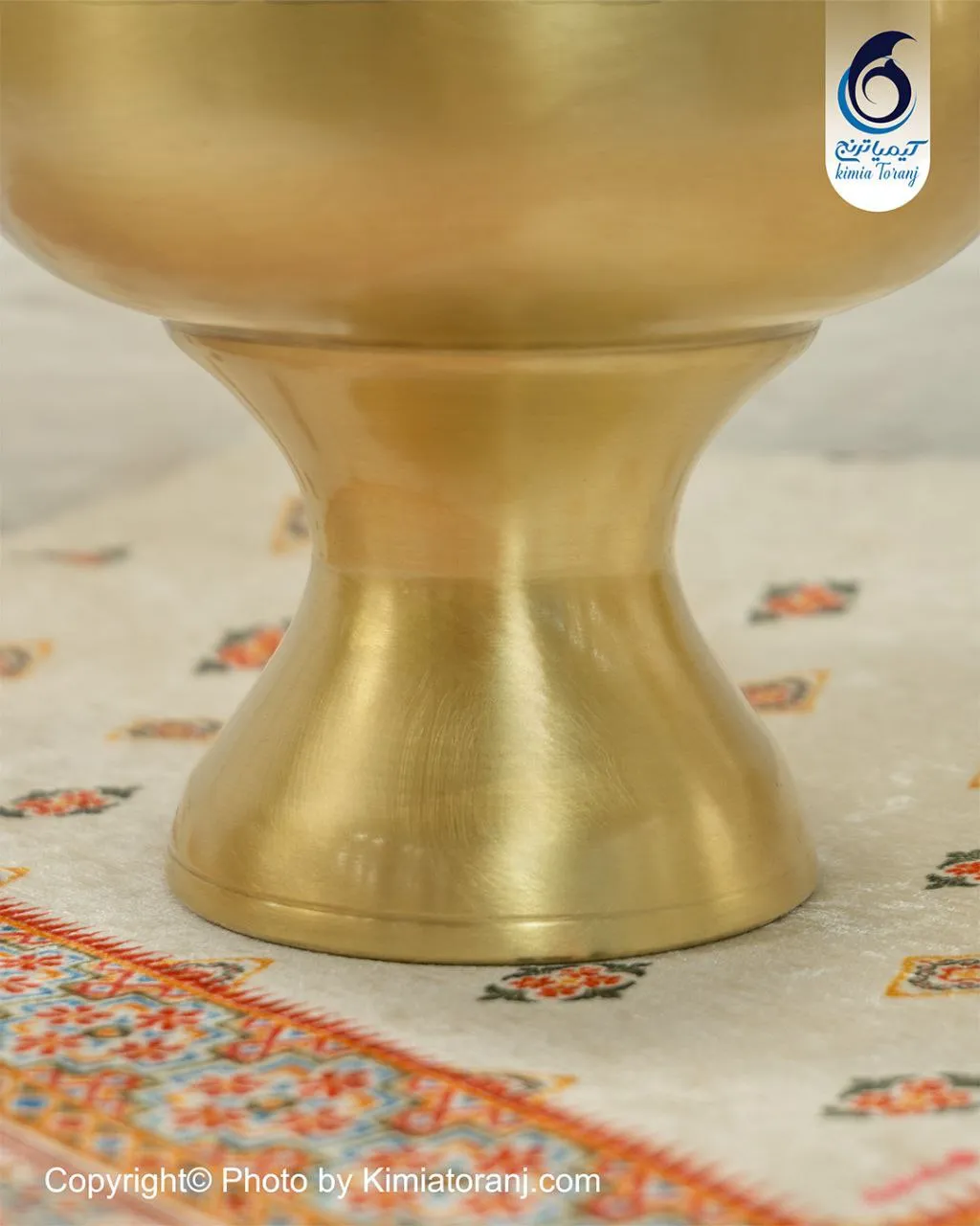 شکلات خوری تک‌پایه برنجی ضخیم