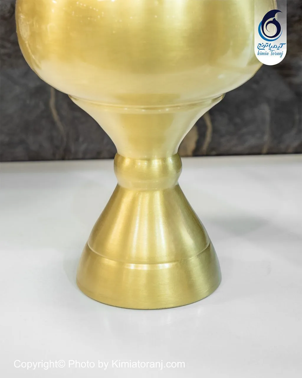 شکلات خوری تک‌پایه برنجی ضخیم