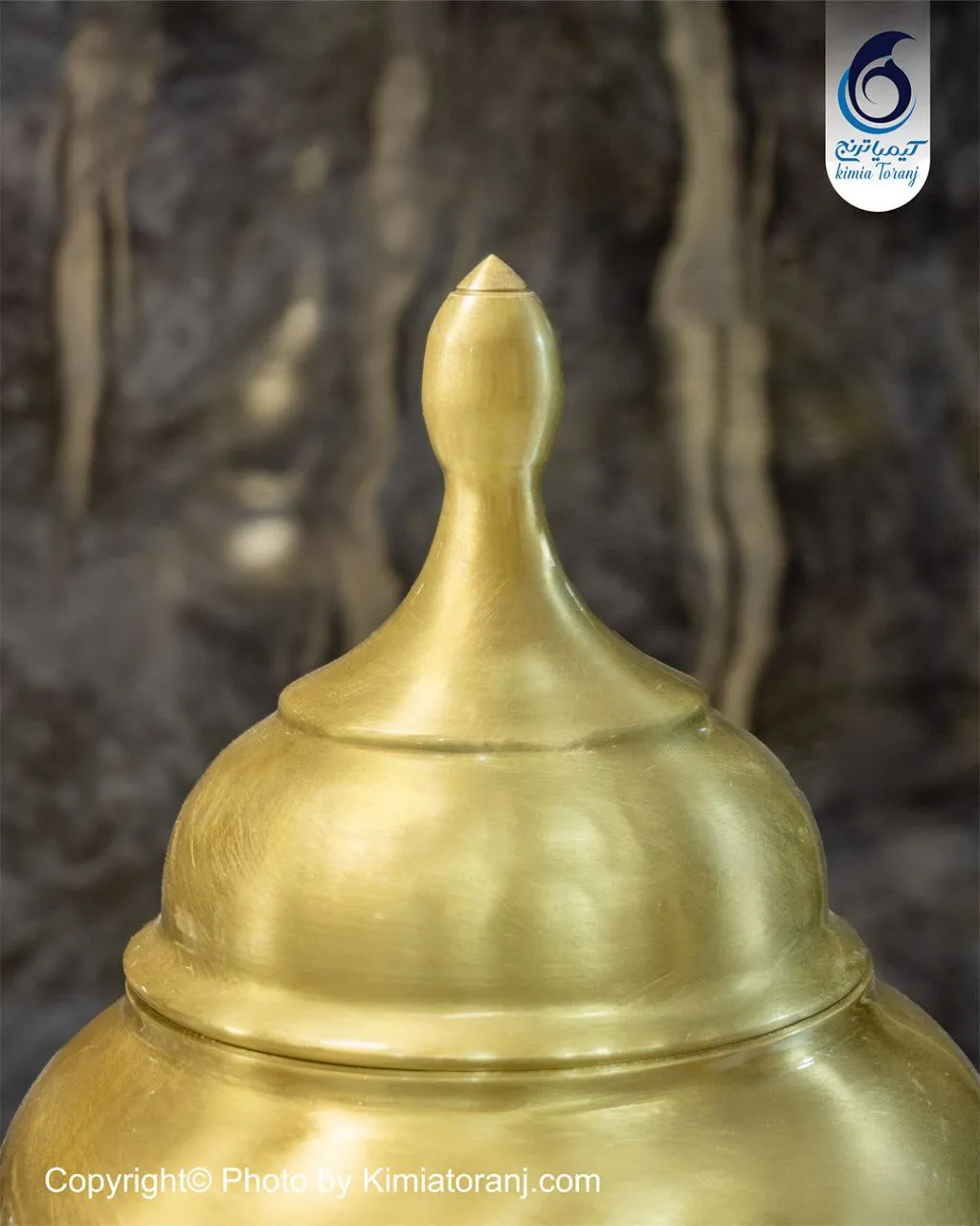 شکلات خوری تک‌پایه برنجی ضخیم