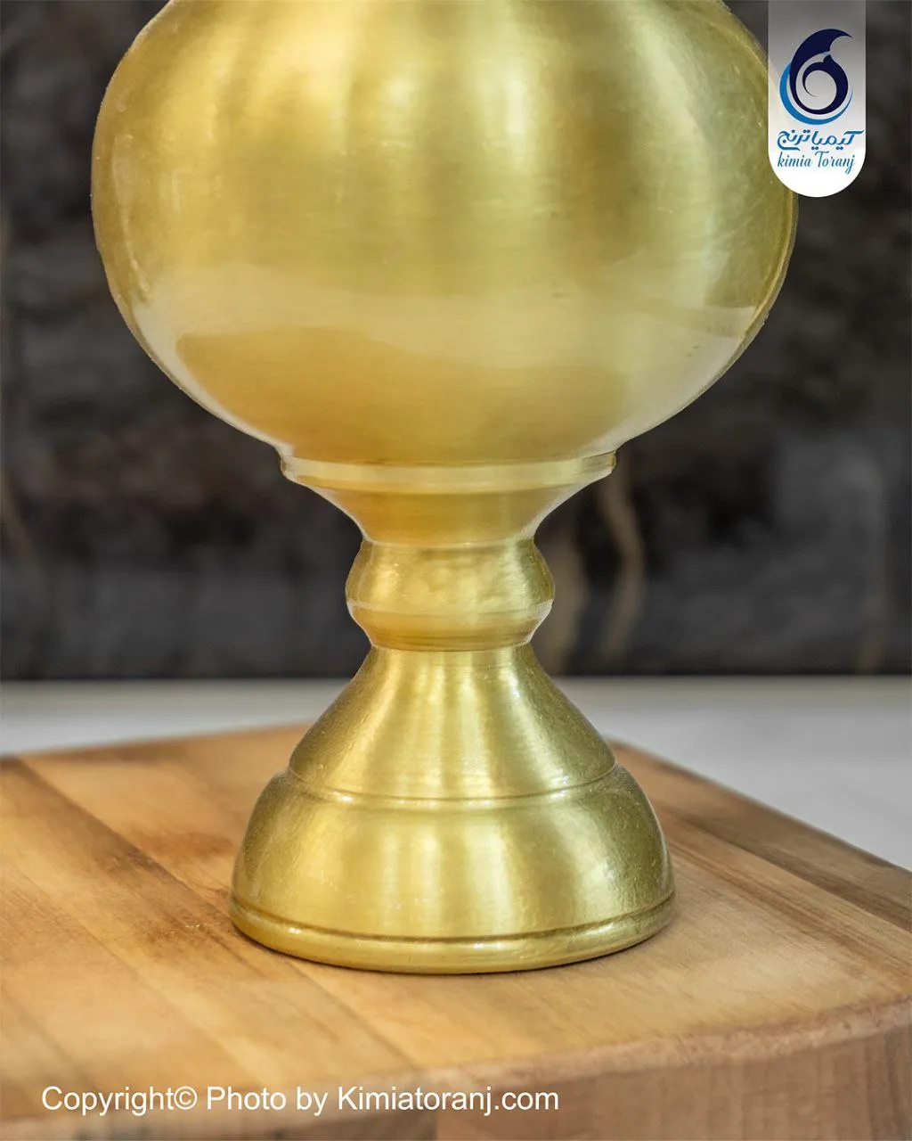 شکلات خوری تک‌پایه برنجی ضخیم