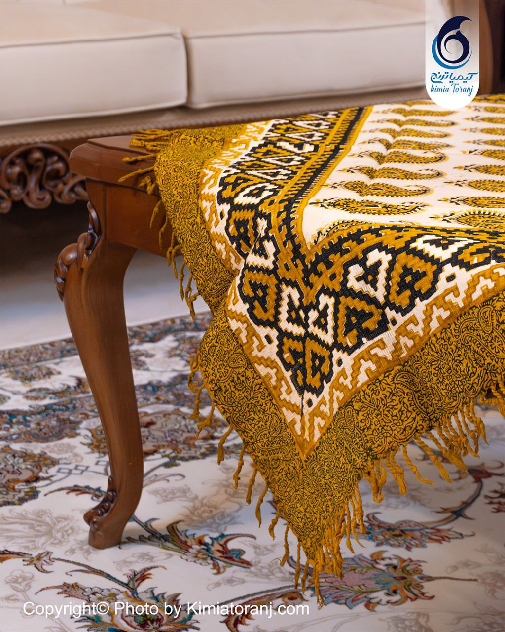 پارچه قلم کار طرح گلیم