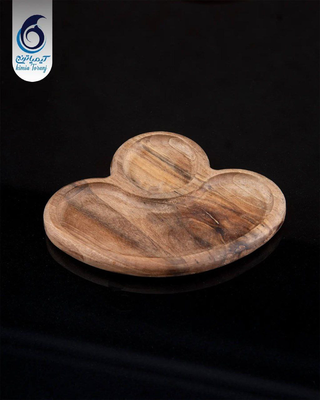 ست چایخوری 2 نفره چوبی و  برنجی ساده