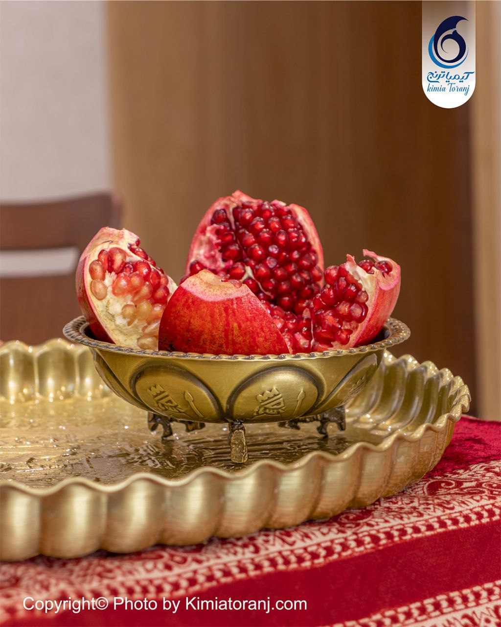 سماور ذغالی ۳ لیتری توپی قلمزنی برنجی ضخیم