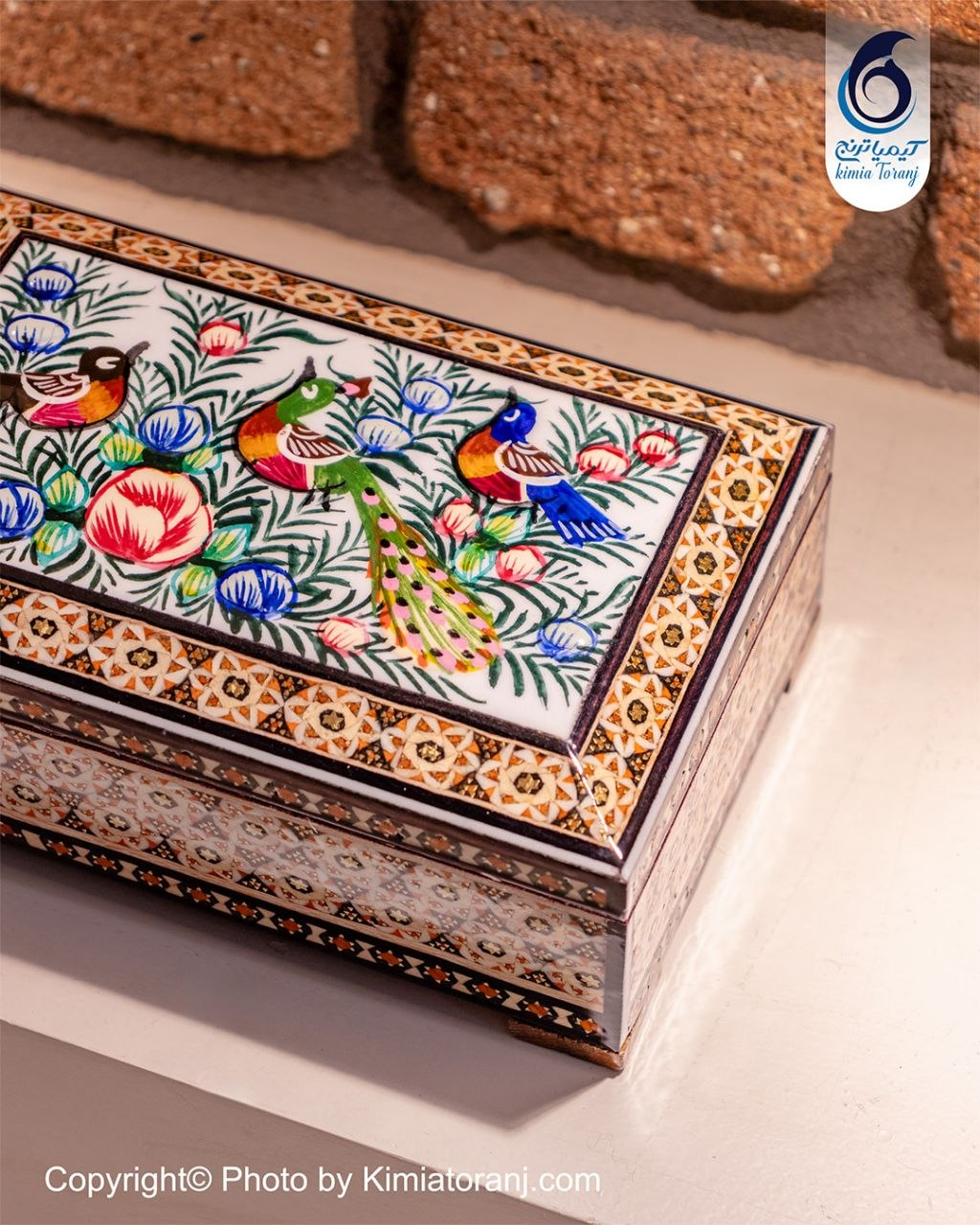 جاجواهری مینیاتور گل و مرغ سایز سه