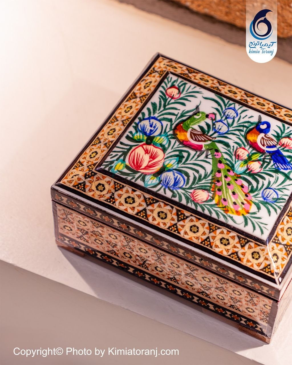 جاجواهری مینیاتور گل و مرغ سایز یک