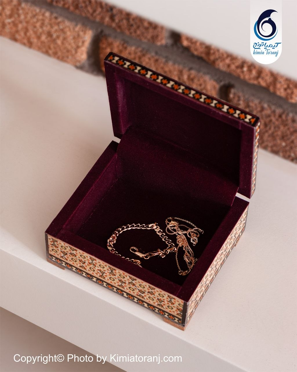 جاجواهری مینیاتور گل و مرغ سایز یک