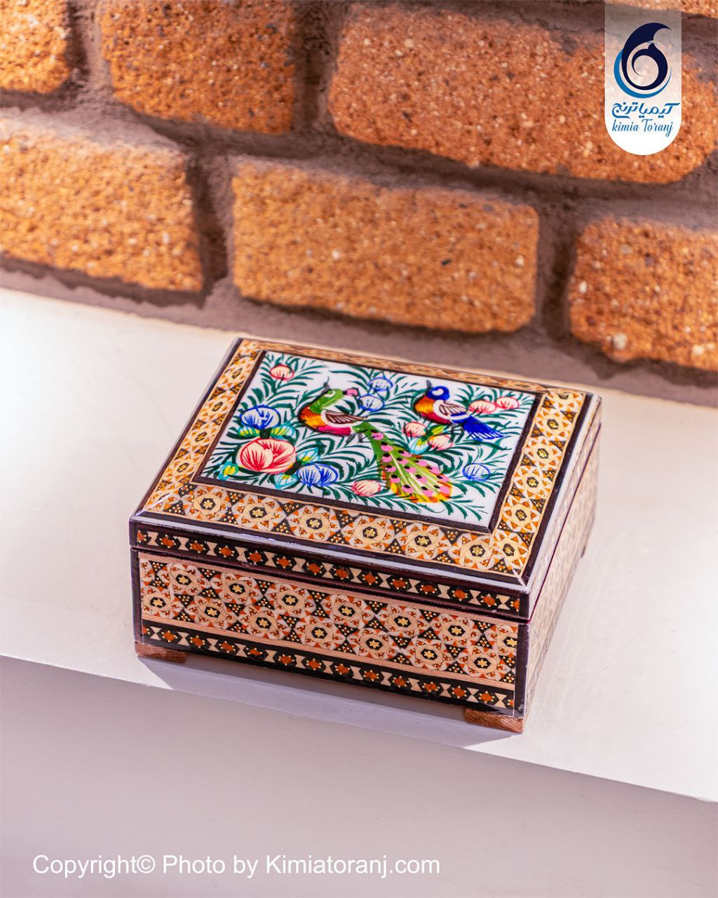 جاجواهری مینیاتور گل و مرغ سایز یک