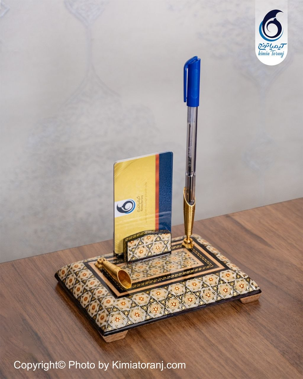 جاقلمی رومیزی کوچک تمام خاتم