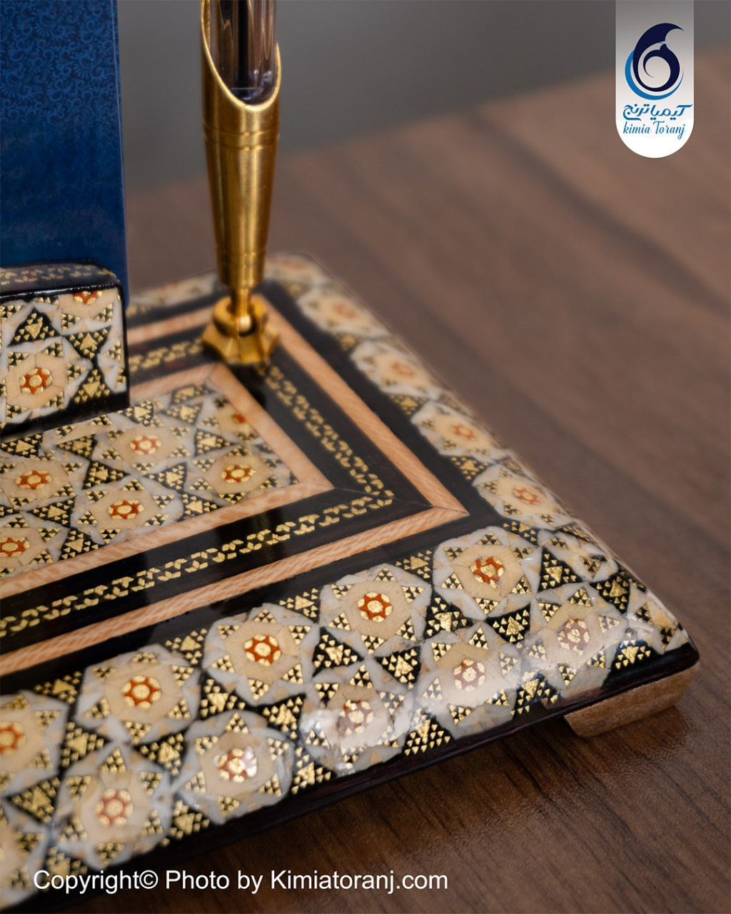 جاقلمی رومیزی کوچک تمام خاتم