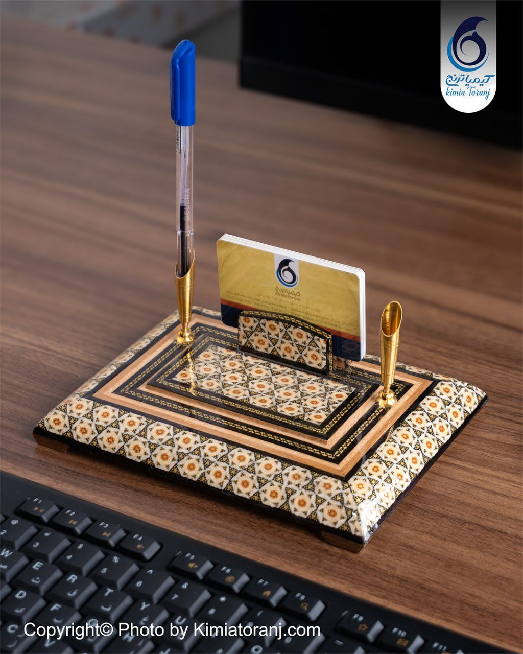 جاقلمی رومیزی بزرگ تمام خاتم