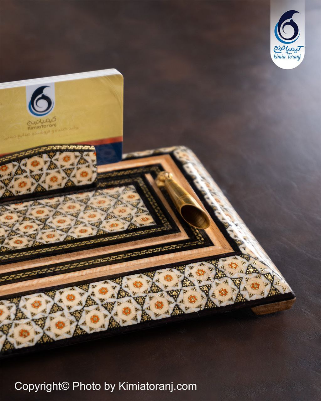 جاقلمی رومیزی بزرگ تمام خاتم