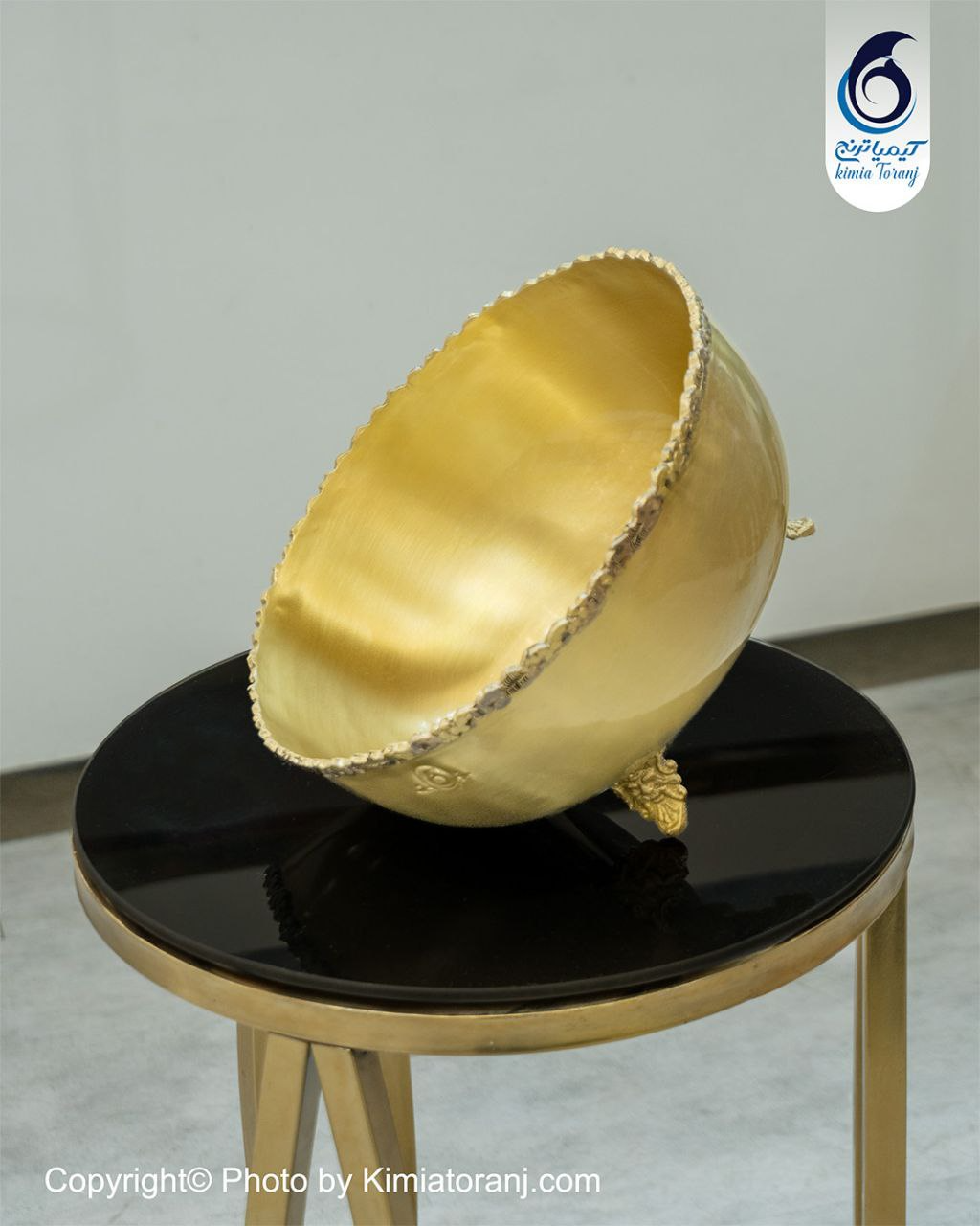 کاسه آجیل خوری ساده سایز 2 برنجی ضخیم