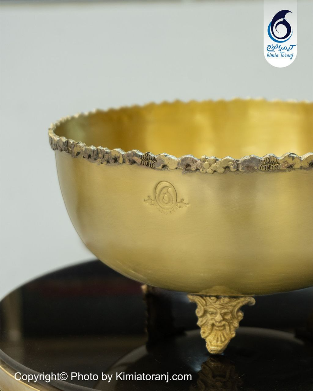 کاسه آجیل خوری ساده سایز 2 برنجی ضخیم