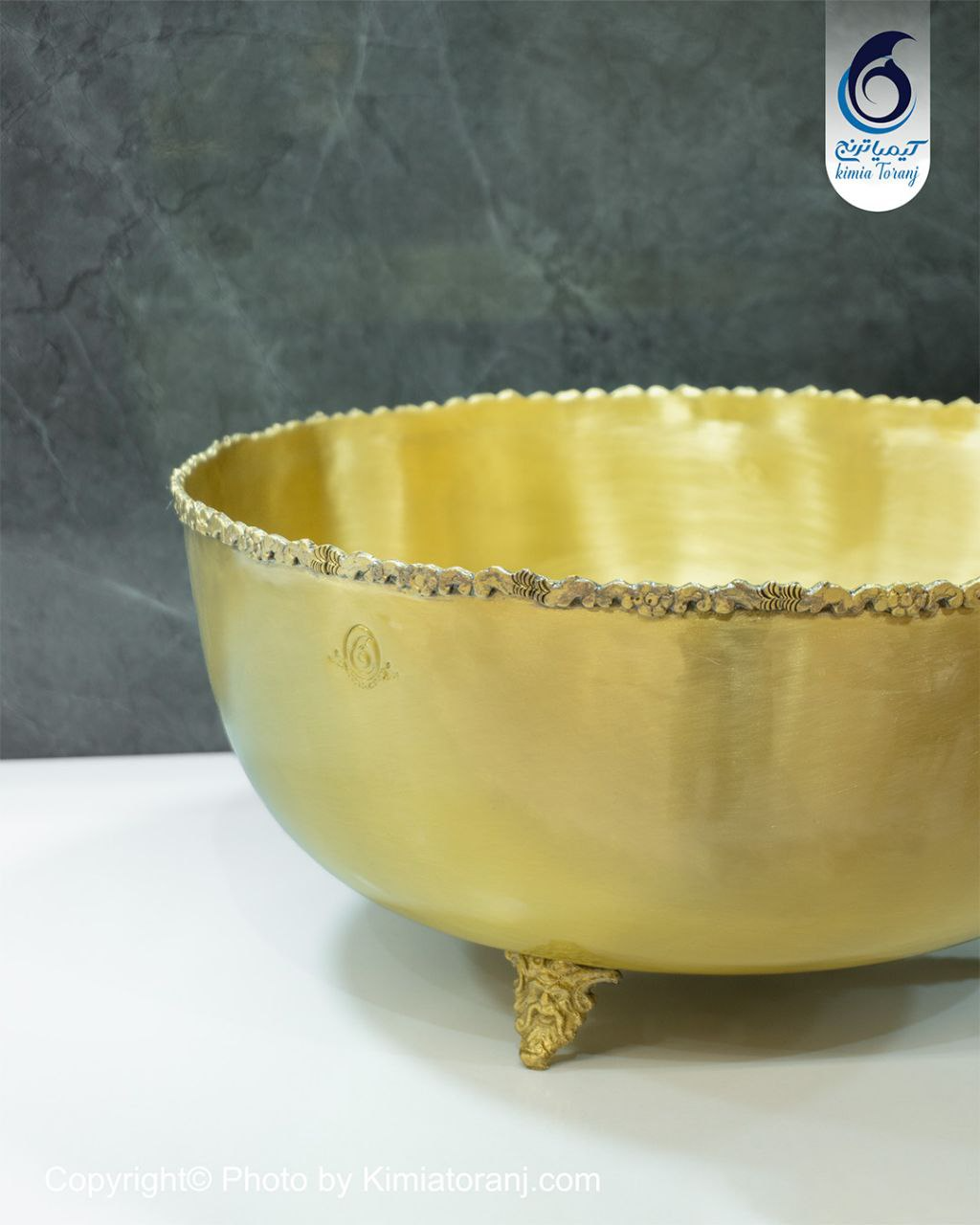 کاسه میوه خوری ساده سایز 4 برنجی ضخیم