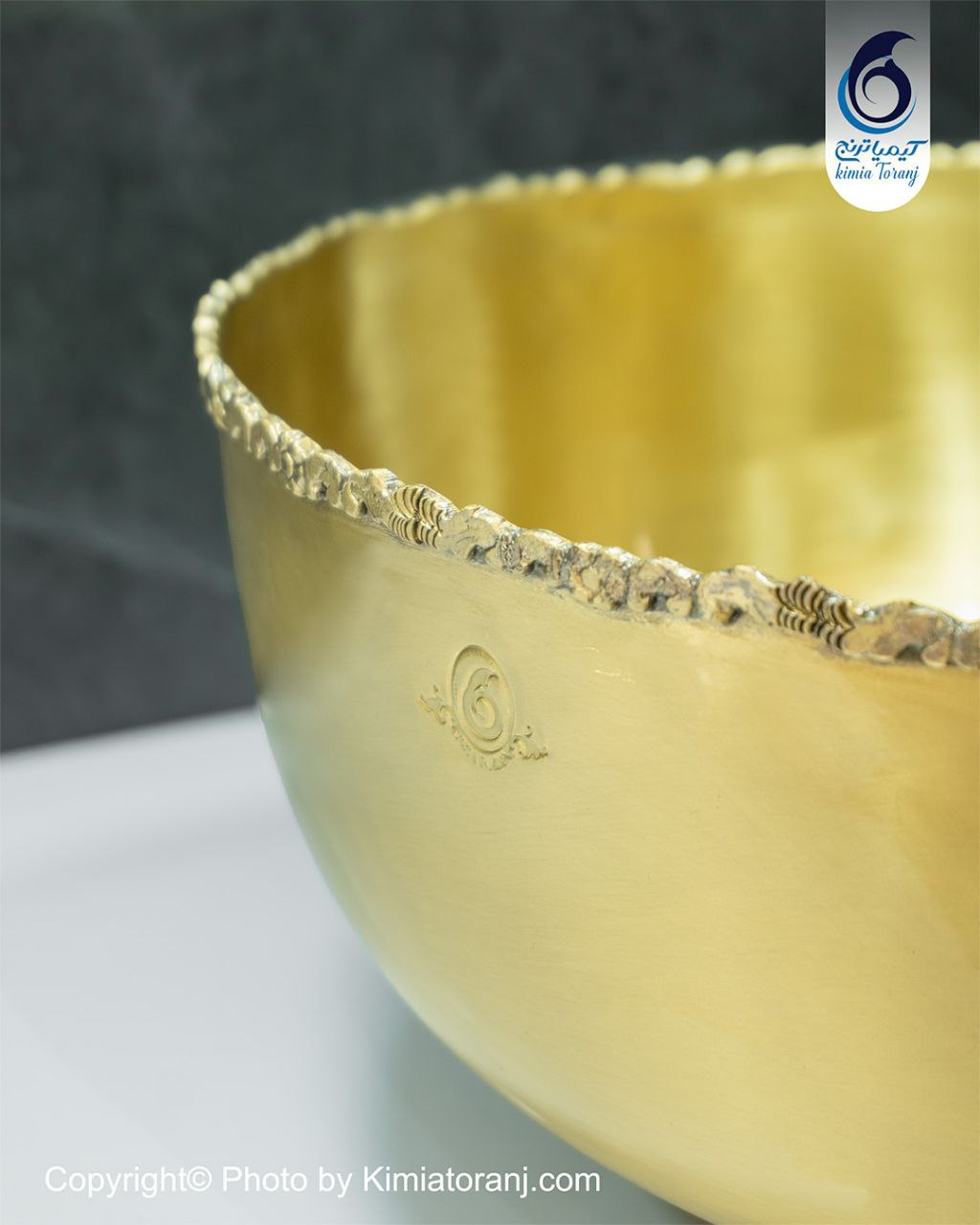 کاسه میوه خوری ساده سایز 4 برنجی ضخیم