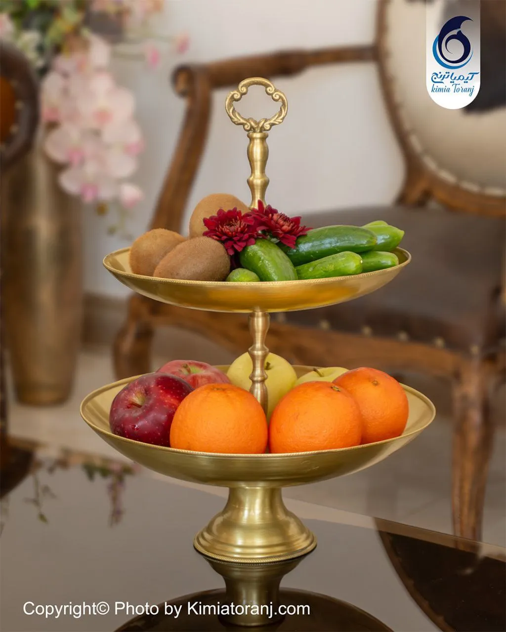 سرویس پذیرایی عروس ساده  برنجی ضخیم