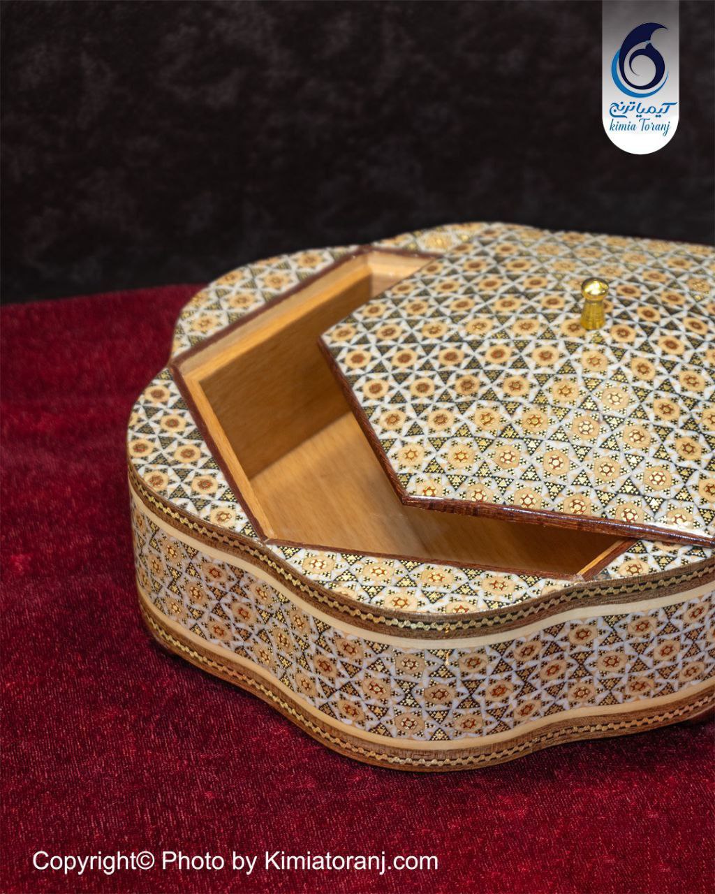 شکلات خوری تمام خاتم شش گوش