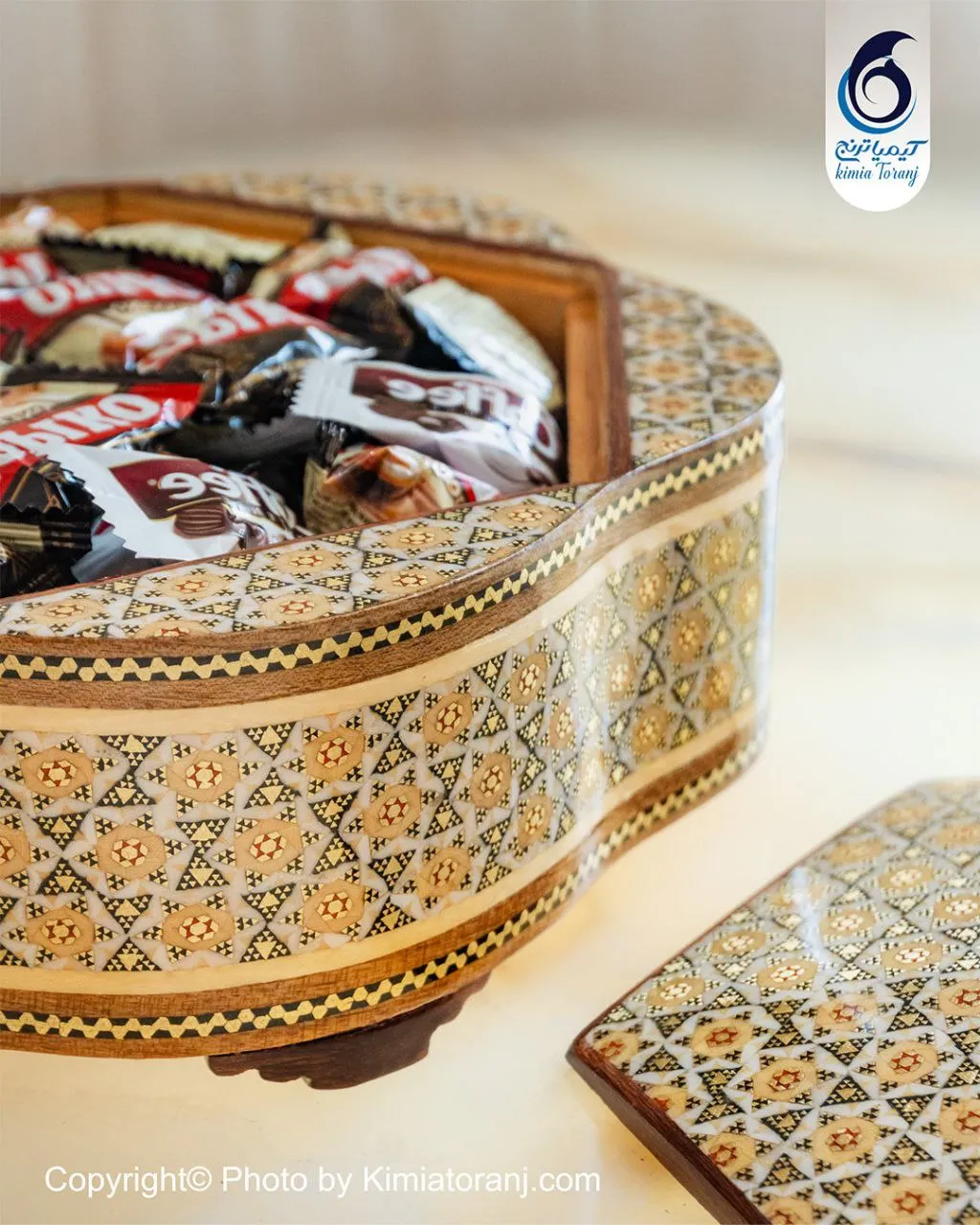 شکلات خوری تمام خاتم شش گوش